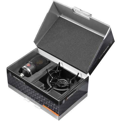  Neumann TLM 107 Studio Set BK Large-Diaphragm Multipattern Condenser Microphone with Shockmount (Black)