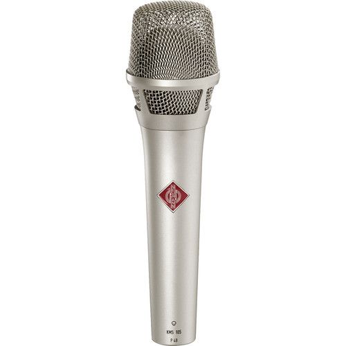  Neumann KMS 105 Live Vocal Mic Kit with Stand, Cable & Windscreen (Nickel)