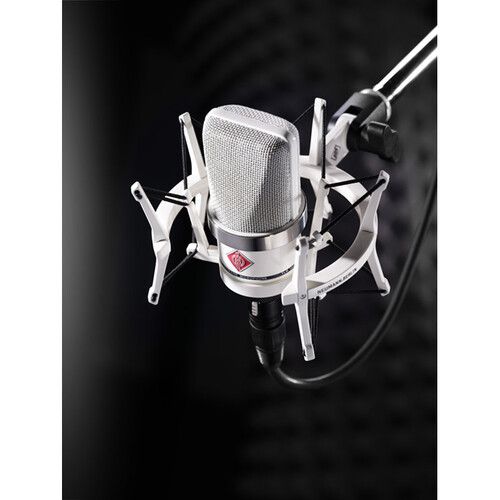  Neumann TLM 102 W Large-Diaphragm Cardioid Condenser Microphone with Shockmount (Limited Edition White)