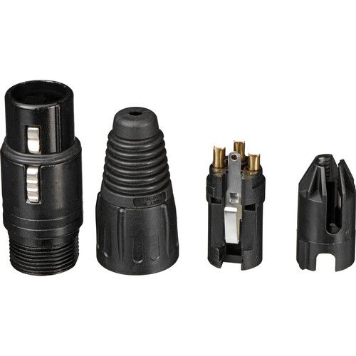  Neutrik NC3FX-B Three-Pin Female XLR Connector- Black