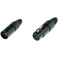 Neutrik X-Series Male and Female XLR Connectors Kit (Black Housing)