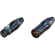 Neutrik XX Series Male and Female XLR Connectors Kit (Black Housing/Gold Contacts)