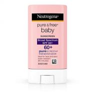 [아마존베스트]Neutrogena Pure & Free Baby Mineral Sunscreen Stick with Broad Spectrum SPF 60 & Zinc Oxide, Water-Resistant, Hypoallergenic, Oil- & PABA-Free Baby Sunscreen, 0.47 oz