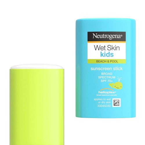  Neutrogena Wet Skin Kids Water Resistant Sunscreen Stick for Face and Body, Broad Spectrum SPF 70, 0.47 oz