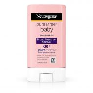 Neutrogena Pure & Free Baby Mineral Sunscreen Stick with Broad Spectrum SPF 60 & Zinc Oxide, Water-Resistant