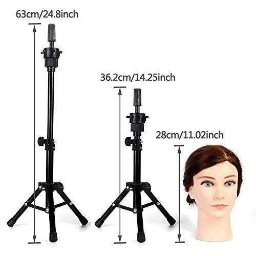  [아마존베스트]Neverland Beauty & Health Neverland Adjustable Tripod for Hairdressing Head Stand Doll Head Stand Black