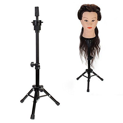  [아마존베스트]Neverland Beauty & Health Neverland Adjustable Tripod for Hairdressing Head Stand Doll Head Stand Black