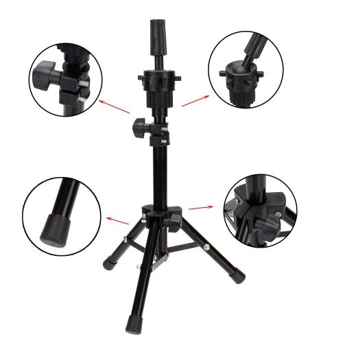  [아마존베스트]Neverland Beauty & Health Neverland Adjustable Tripod for Hairdressing Head Stand Doll Head Stand Black