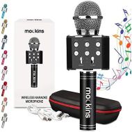 mockins Wireless Bluetooth Karaoke Microphone with Built in Bluetooth Speaker All-in-One Karaoke Machine | Compatible with Android & iOS iPhone - Black Color