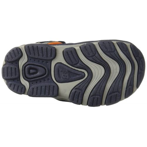  New+Balance New Balance Unisex Kids Adirondack Sandal Sport, Grey/Orange, G4 M US Big