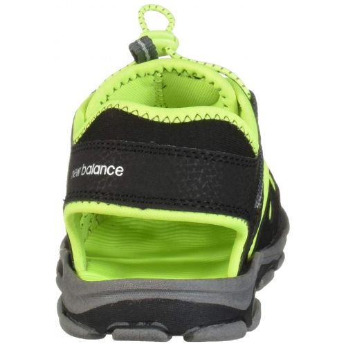  New+Balance New Balance Kids Adirondack Sandal Sport, Black/Lime G6 M US Big