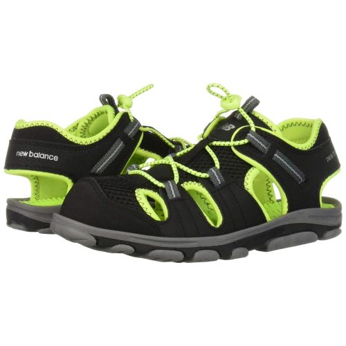  New+Balance New Balance Kids Adirondack Sandal Sport, Black/Lime G6 M US Big