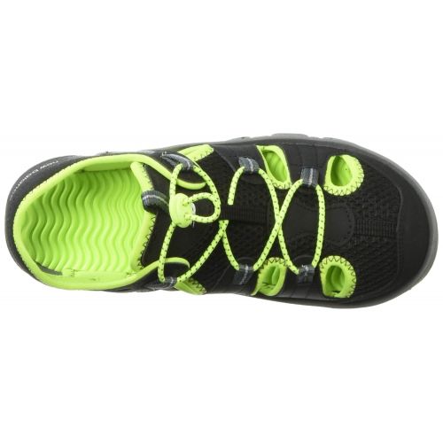  New+Balance New Balance Kids Adirondack Sandal Sport, Black/Lime G6 M US Big