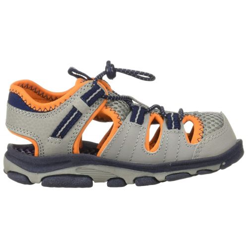  New+Balance New Balance Unisex Kids Adirondack Sandal Sport, Grey/Orange, P1 M US Little