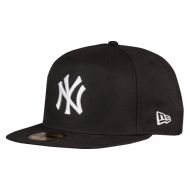 New Era MLB 59Fifty Black & White Basic Cap - Mens