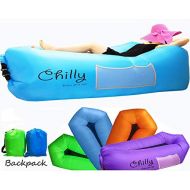 [아마존베스트]Chilly Inflatable Lounger, Newest Air Lounger Sofa Hammock Chair, Most Comfortable Inflatable Couch with Breathable Mesh Perfect for Backyard Beach Camping Hiking Picnic Music Fest