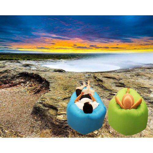 [아마존베스트]Chilly Inflatable Lounger, Newest Air Lounger Sofa Hammock Chair, Most Comfortable Inflatable Couch with Breathable Mesh Perfect for Backyard Beach Camping Hiking Picnic Music Fest