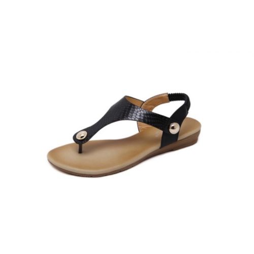  New Elastic Clip Toe Flat Beach Sandals for Women