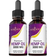 [아마존 핫딜] [아마존핫딜]New Age (2-Pack) 3000mg Hemp Oil Extract for Pain & Stress Relief - 3000mg of Pure Hemp Extract - Grown & Made in USA - 100% Natural Hemp Drops - Helps with Sleep, Skin & Hair.