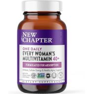 New Chapter Women's Multivitamin 40 Plus for Energy, Healthy Aging + Immune Support with 20+ Nutrients -- Every Woman's One Daily 40+, Gentle on the Stomach, 96 Count