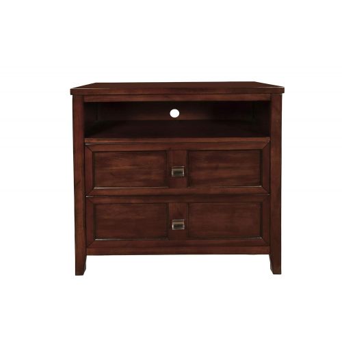  New Classic 00-131-078 Ridgecrest Bedroom Media Chest Chestnut