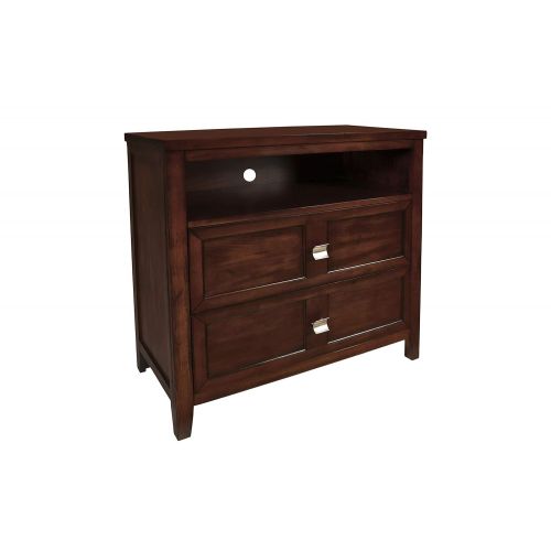  New Classic 00-131-078 Ridgecrest Bedroom Media Chest Chestnut