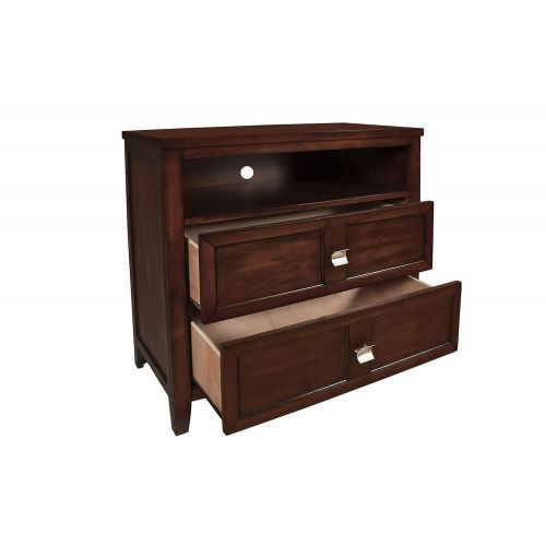  New Classic 00-131-078 Ridgecrest Bedroom Media Chest Chestnut