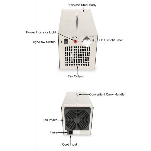  New Comfort Stainless Steel Commercial Ozone Generator UV Air Purifier 7000 Mg Industrial Stregnth