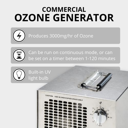  New Comfort Stainless Steel SS-700 Commercial Odor Removing Ozone Generator and Air Purifier Cleaner