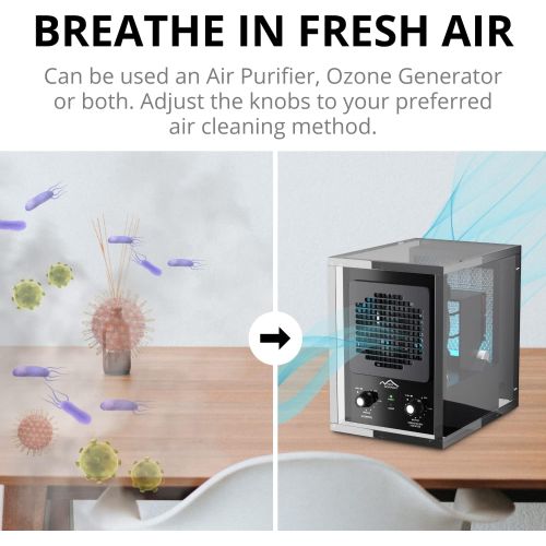  New Comfort 6 Stage UV Ozone Generator Air Purifier Cleaner HEPA Covers 3000 Feet Acyrlic