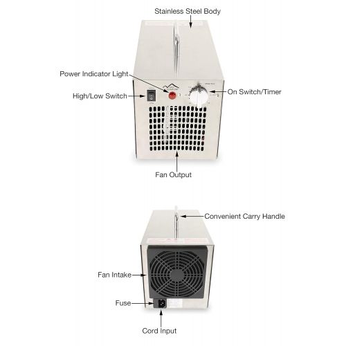  New Comfort Stainless Steel 7000 mg/h Commercial Ozone Generator and Air Purifier