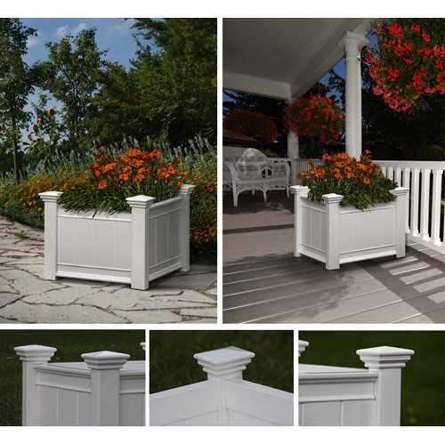  New England Arbors Barcelona 27 W x 21 L Vinyl Planter Box