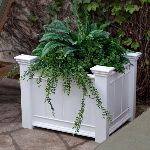  New England Arbors Barcelona 27 W x 21 L Vinyl Planter Box