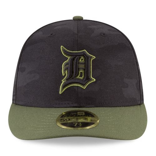  Men's Detroit Tigers New Era Black 2018 Memorial Day On-Field Low Profile 59FIFTY Fitted Hat