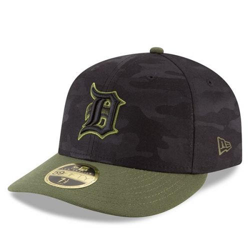  Men's Detroit Tigers New Era Black 2018 Memorial Day On-Field Low Profile 59FIFTY Fitted Hat