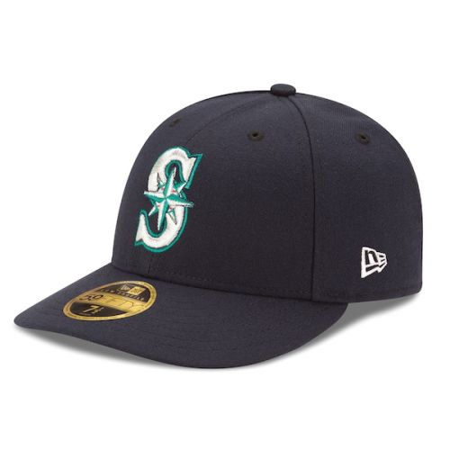  Men's Seattle Mariners New Era Navy Authentic Collection On Field Low Profile Game 59FIFTY Fitted Hat