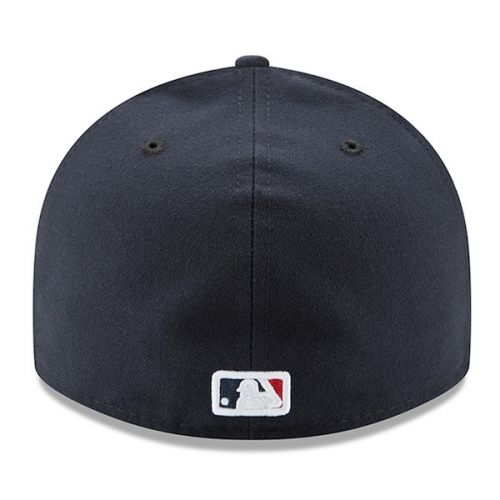  Men's Cleveland Indians New Era Navy Road Authentic Collection On-Field Low Profile 59FIFTY Fitted Hat