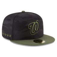 Men's Washington Nationals New Era Black 2018 Memorial Day On-Field 59FIFTY Fitted Hat