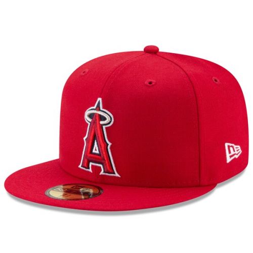  Men's Los Angeles Angels New Era Red Game Authentic Collection On-Field 59FIFTY Fitted Hat