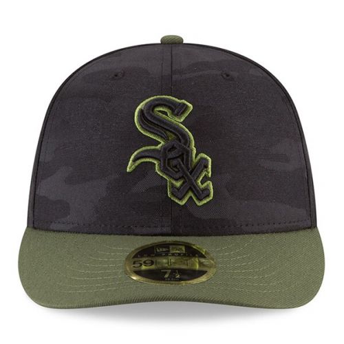  Men's Chicago White Sox New Era Black 2018 Memorial Day On-Field Low Profile 59FIFTY Fitted Hat