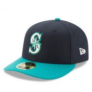 Men's Seattle Mariners New Era NavyAqua Alternate Authentic Collection On-Field Low Profile 59FIFTY Fitted Hat