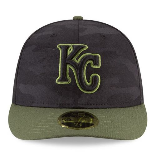  Men's Kansas City Royals New Era Black 2018 Memorial Day On-Field Low Profile 59FIFTY Fitted Hat