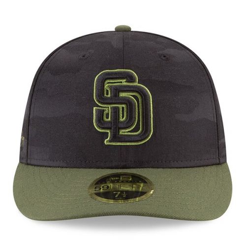  Men's San Diego Padres New Era Black 2018 Memorial Day On-Field Low Profile 59FIFTY Fitted Hat