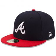 Men's Atlanta Braves New Era NavyRed Home Authentic Collection On-Field 59FIFTY Fitted Hat