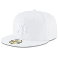 Men's New York Yankees New Era White Primary Logo Basic 59FIFTY Fitted Hat