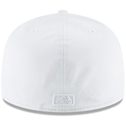  Men's New York Yankees New Era White Primary Logo Basic 59FIFTY Fitted Hat