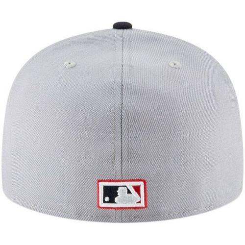  Men's Cleveland Indians New Era Gray Cooperstown Collection Wool 59FIFTY Fitted Hat
