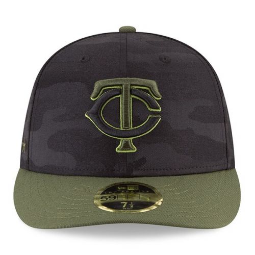 Men's Minnesota Twins New Era Black 2018 Memorial Day On-Field Low Profile 59FIFTY Fitted Hat