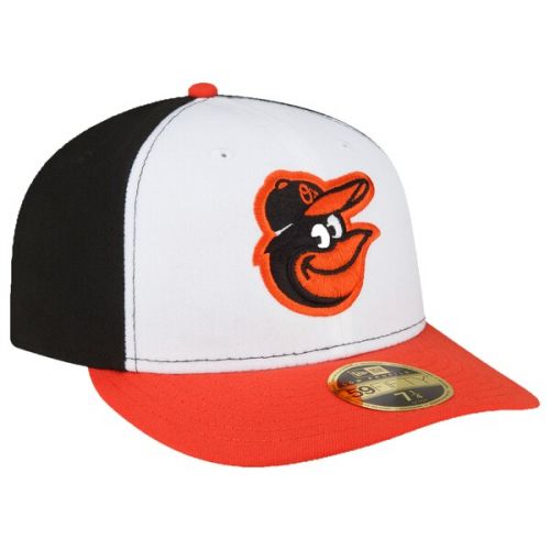  Men's Baltimore Orioles New Era WhiteOrange Home Authentic Collection On-Field Low Profile 59FIFTY Fitted Hat