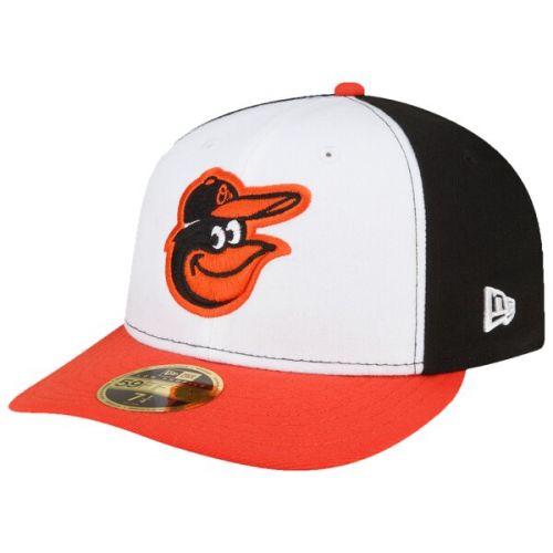  Men's Baltimore Orioles New Era WhiteOrange Home Authentic Collection On-Field Low Profile 59FIFTY Fitted Hat